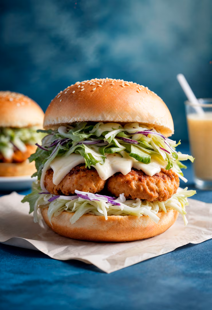 Paneer Butter Masala Cheese Burger